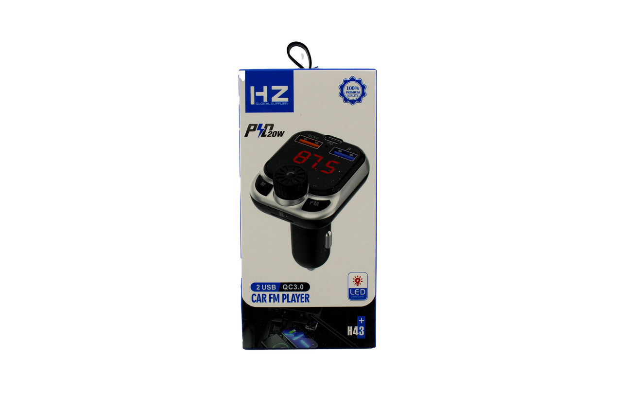 Трансмітер FM MOD. HZ H43+ BT TYPE C FAST CHARGE