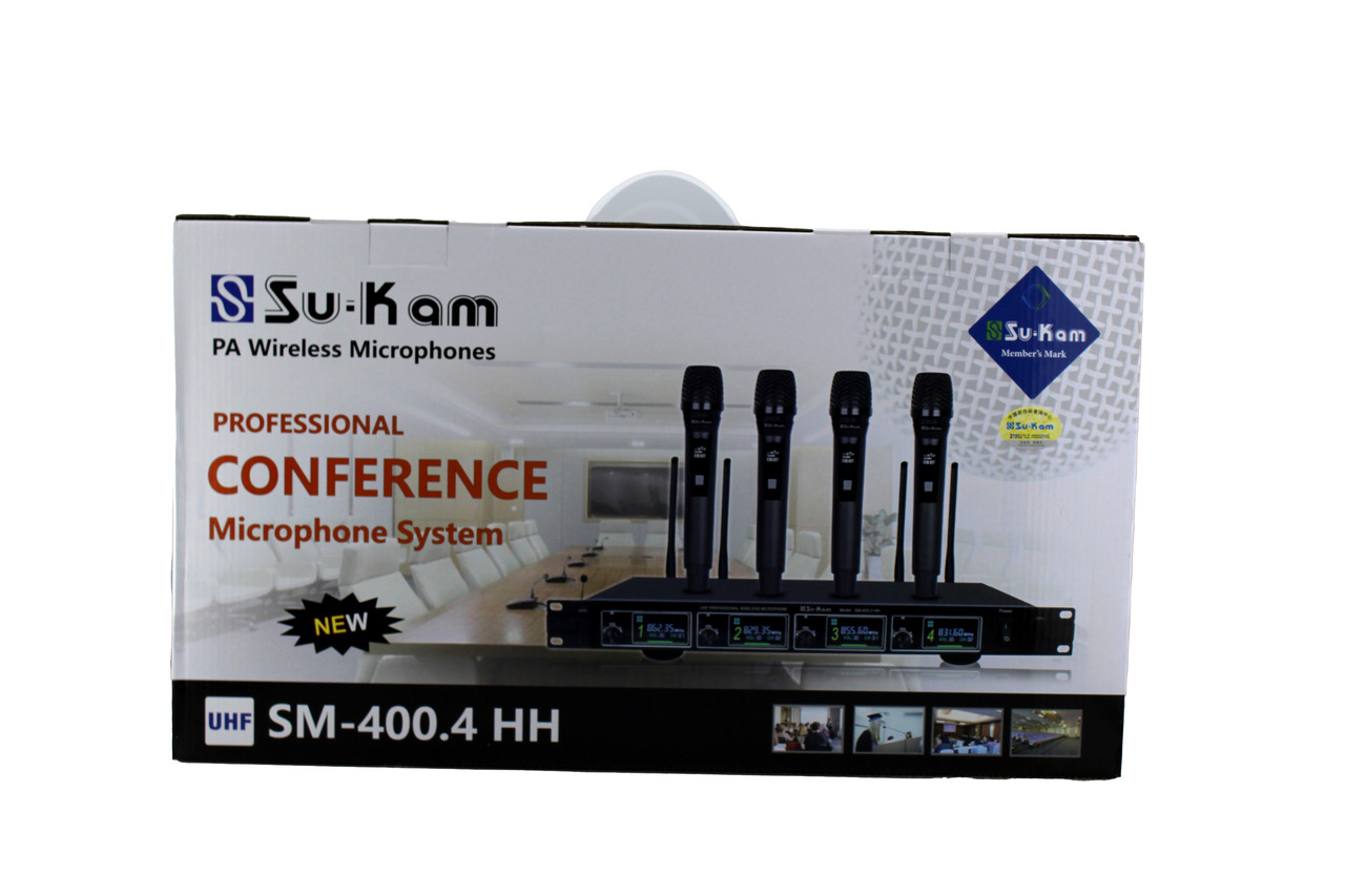 Мікрофон 4 шт бездротовий, ручний 400HH, фото 1