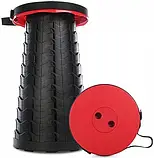 Стілець кемпінговий розкладний з регульованою висотою Retractable Folding Stool туристичний стілець для риболовлі, фото 4