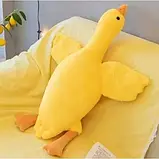Дитяча м'яка іграшка плюшева Гусак 160см велика іграшка обіймашка Жовтий, фото 3