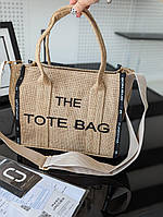 Сумка женская Марк Джейкобс шопер мешковина Marc Jacobs Tote Bag мини текстиль