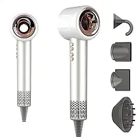 Профессиональный фен для волос с ионизацией и диффузором Hair Dryer X13 Стайлер для накручивания и укладки волос Белый