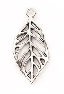Підвіска Finding Кулон листок Античне срібло 27 мм x 13 мм