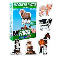 Детские магнитные пазлы с животными крупные 6 картинок ML4031-19 EN