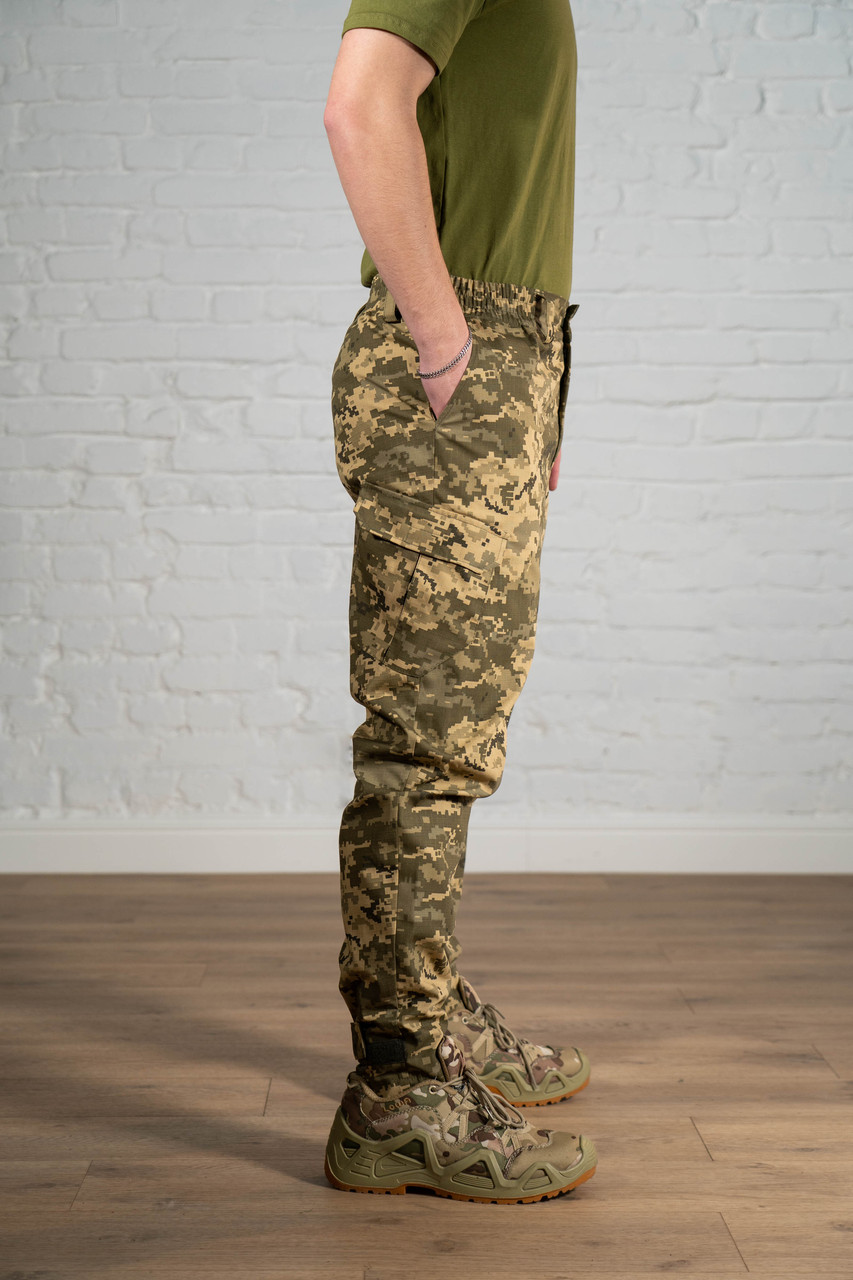 Штаны рип-стоп пиксель тактические всу военные мужские pixel брюки камуфляжные пиксельные мм 14 ripstop летние - фото 3 - id-p2132278705