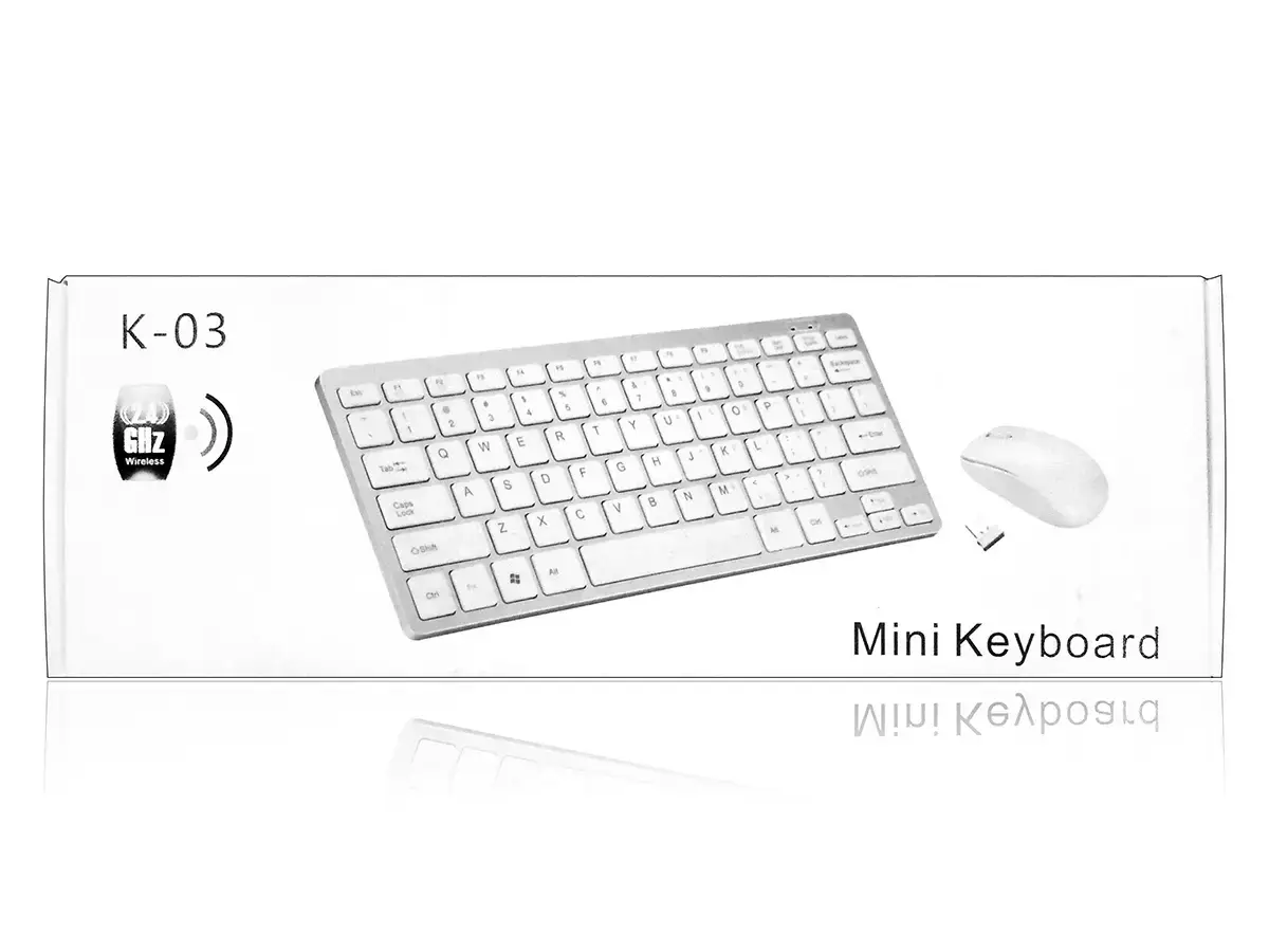 Клавіатура бездротова миша бездротова комплект K03, фото 1