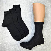 Классические мужские носки х/б КОИ, высокие чёрные, 43-45 р, 12 пар