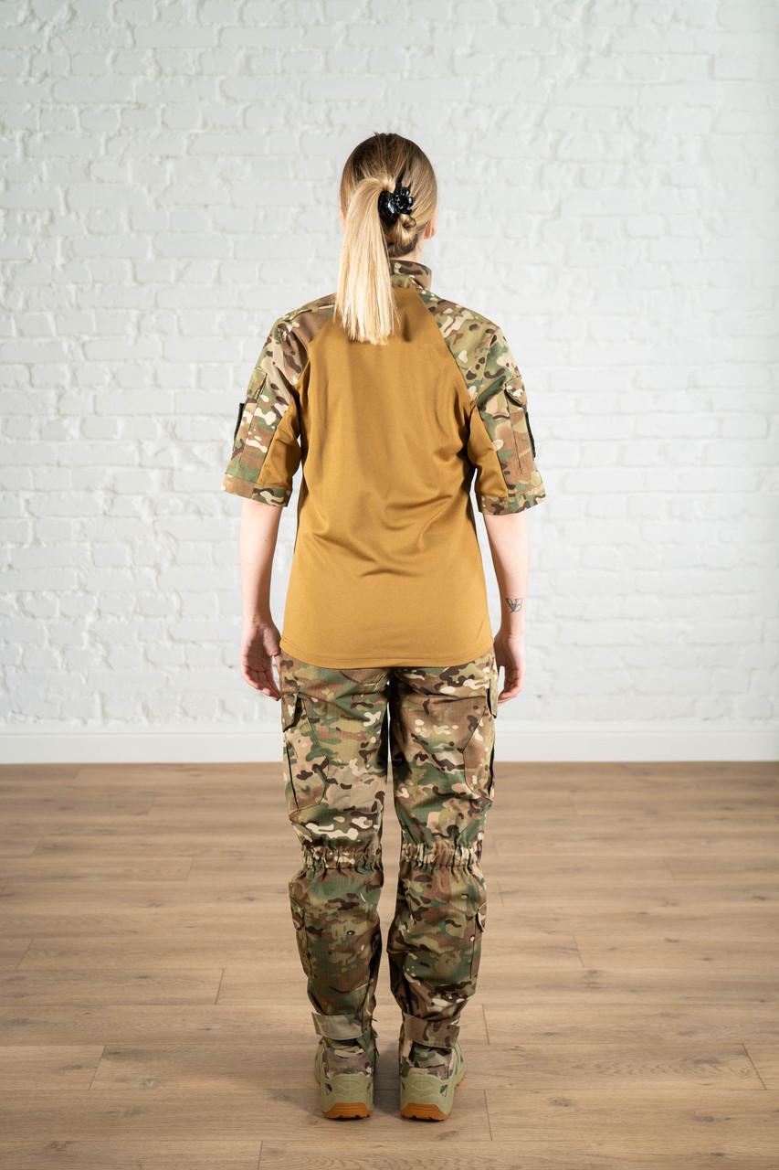 Боевой костюм мультикам рипстоп женский полевой летняя военная форма тактическая rip-stop камуфляжная уставная - фото 4 - id-p2132278800
