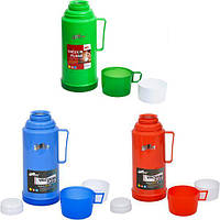 Термос питьевой Daydays 1 литр, стеклянная колба, 3 цвета, 2644(87692)