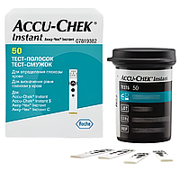 Тест полоски Акку Чек Инстант для глюкометра 1 упаковка 50 шт. для измерения уровня сахара Accu Check Instant