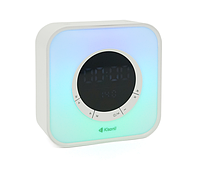 Колонка Kisonli Q6A Bluetooth 5.0, 1х5W, 3600 мАч, USB/TF/FM/BT/LED/Clock/RGB Light, DC: 5V/1A, Silver, Q30