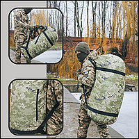 Прочная сумка баул рюкзак пиксель100 л транспортная тактическая, сумки для охоты, баул для вещей
