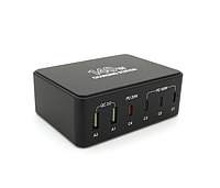 Зарядная станция Voltronic V-118H мощность 140 Вт, Output: 2USB+4Type-C, DC:5V/3, 9V/3A,12V/3A, 15V/3A,