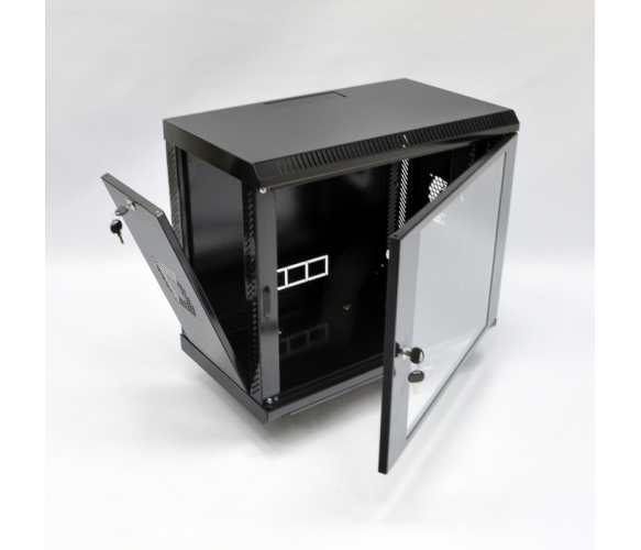 Шкаф Voltronic 9U, 600х350х507 мм (Ш*Г*В), акриловое стекло, черный - фото 1 - id-p2132276623