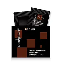 NM EKKO BEAUTY GRADIENT EFFECT Фарба-тінт для брів та вій (фарба+окисник) Brown [коричневий]