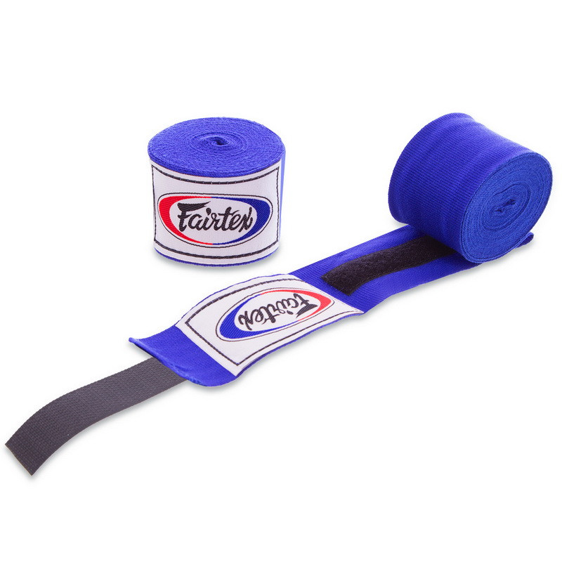 Бинты боксерские хлопок FAIRTEX HW2-5 цвет белый Синий - фото 9 - id-p2132278454