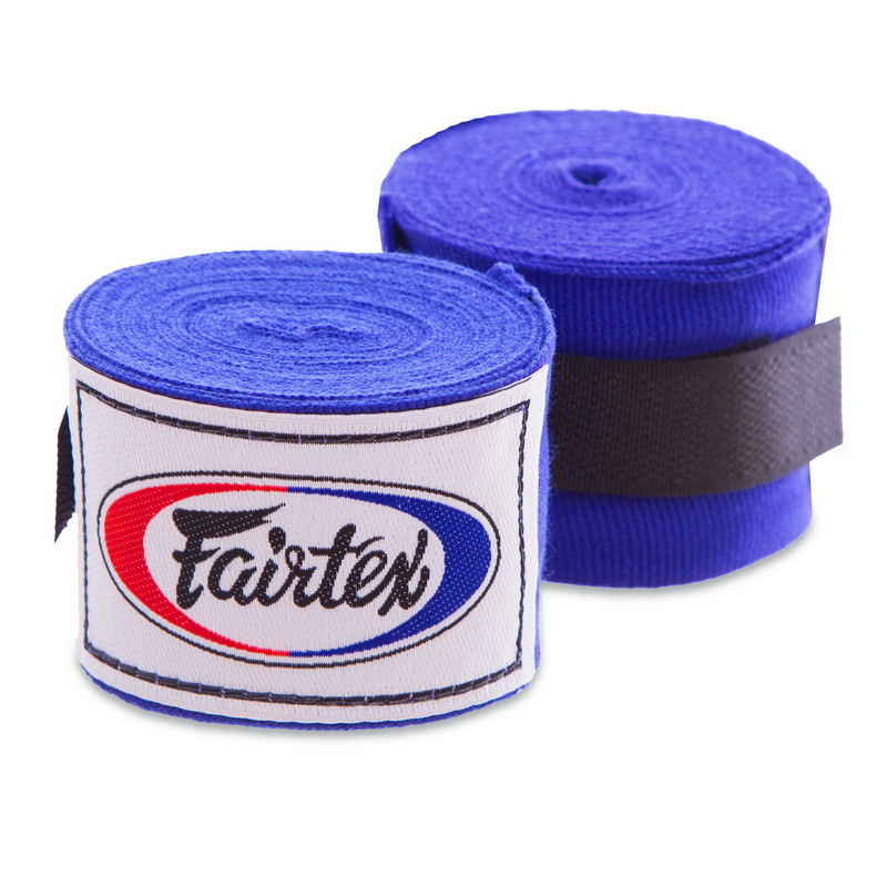 Бинты боксерские хлопок FAIRTEX HW2-5 цвет белый Синий - фото 10 - id-p2132278454