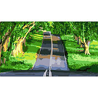 Картина по номерам Дорога в тени деревьев 50х25 см WW196
