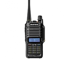 Бездротова рація Baofeng UV-9R Plus 8W, корпус пластмас, частота VHF:136-174+UHF:400-470Mhz, Чорний