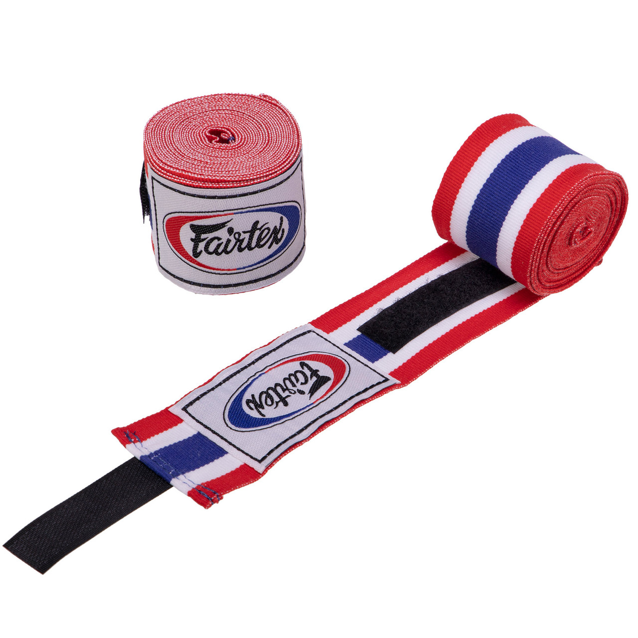 Бинты боксерские хлопок FAIRTEX HW2THAI-3 3м белый-синий-красный - фото 1 - id-p2132278456