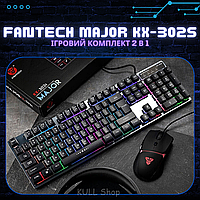 Компьютерный комплект Fantech Major KX302S 2 in 1, геймерский набор для ПК с LED подсветкой и из качественных