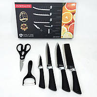 Набор кухонных ножей из стали 6 предметов Genuine King-B0011, набор ножей для кухни, кухонный MR-774 набор