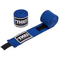 Бинты боксерские хлопок с эластаном TOP KING Hand Wraps TKHWR-01 цвет черный Синий