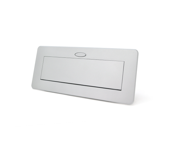 Розетка підлогова висувна із заземленням Voltronic J29L, дві розетки + 2*USB + 2* RJ45, Input: AC 100-250V 16A, колір - срібло