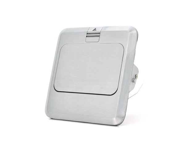 Розетка універсальна + 1 Shuko + 1RJ-45 висувна із заземленням J02L, Input: AC 100-250V 13A, колір - сріблястий