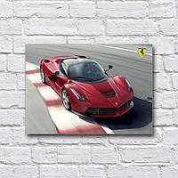 Деревянный постер «Ferrari LaFerrari» 210х297 мм