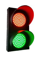 Светофор 250мм реверсивный светодиодный, красный/зеленый- NewPharos-14W/12-24В, 2 секции