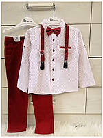 Нарядный костюм со светлой рубашкой мальчику 1-5 лет Костюм детский мальчику на праздник