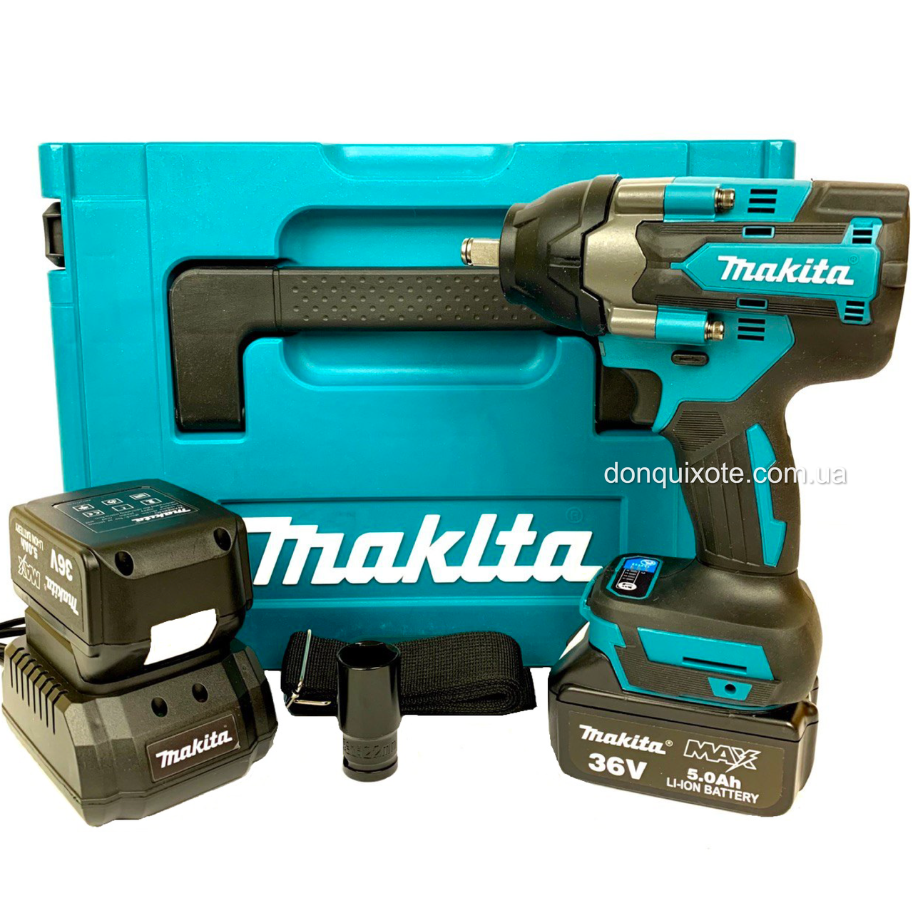 Гайковерт акумуляторний ударний безщітковий Makita DTW800BL (36V, 5AH), 780 HM