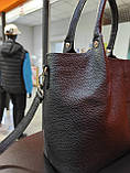 Жіноча чорна сумка шкіряна Україна, фото 3