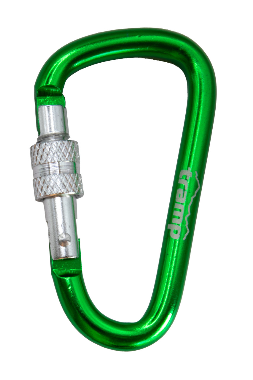 Набір карабінів алюмінієвих сувенірних Трамп 10 шт 7 см з муфтою green UTRA-302, фото 1