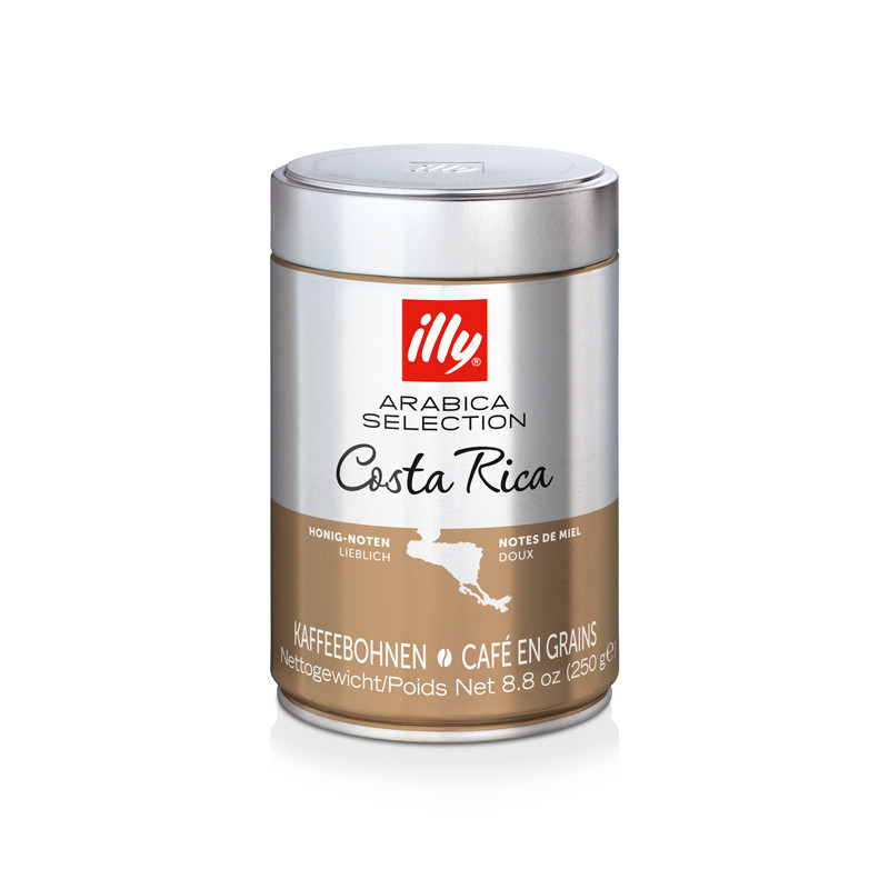 Кава в зернах illy Costa Rica monoarabica 100% арабіка моносорт 250 грамів у жерстяній банці
