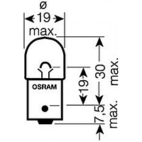 5007-BLI2 Osram Лампа R5W 12V 5W BA15s BLI STANDARD (5007-02B)