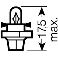 2352MFX6-UNV Osram Лампа 12V 2W BX8.4d-12.5 FS STANDARD (2352MFX6)