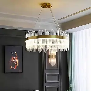 Стильна підвісна люстра з кришталем у стилі Бароко (839/500BR)