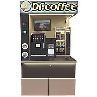 Кавова тумба для кавоварки Dr.Coffee Coffee Zone (Ш*Г 120*65) + холодильник