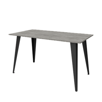 Стіл обідній Неман ДІЛ Клауд гранада 18 мм/Чорний Бетон/Чорний