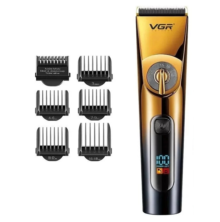Професійна машинка для стрижки волосся VGR V-663 з насадками