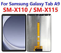 Дисплей Samsung X110 X115 Tab A9 SM-X110 SM-X115, черный, дисплей + тачскрин