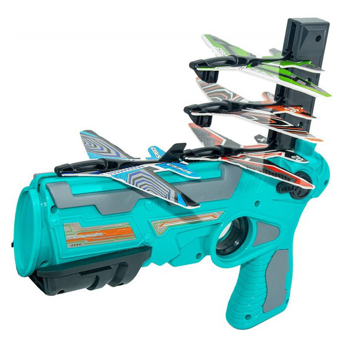 Детский игрушечный пистолет с самолетиками Air Battle катапульта с летающими самолетами (AB-1). NC-220 Цвет: - фото 4 - id-p2132319799