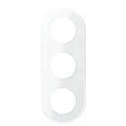 Рамка 3-пости Renova 230x89x11mm Скло і PC/ABS білий [WDE011408] Schneider Electric