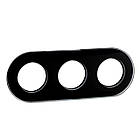 Рамка 3-пости Renova 230x89x11mm Скло і PC/ABS чорний [WDE011428] Schneider Electric