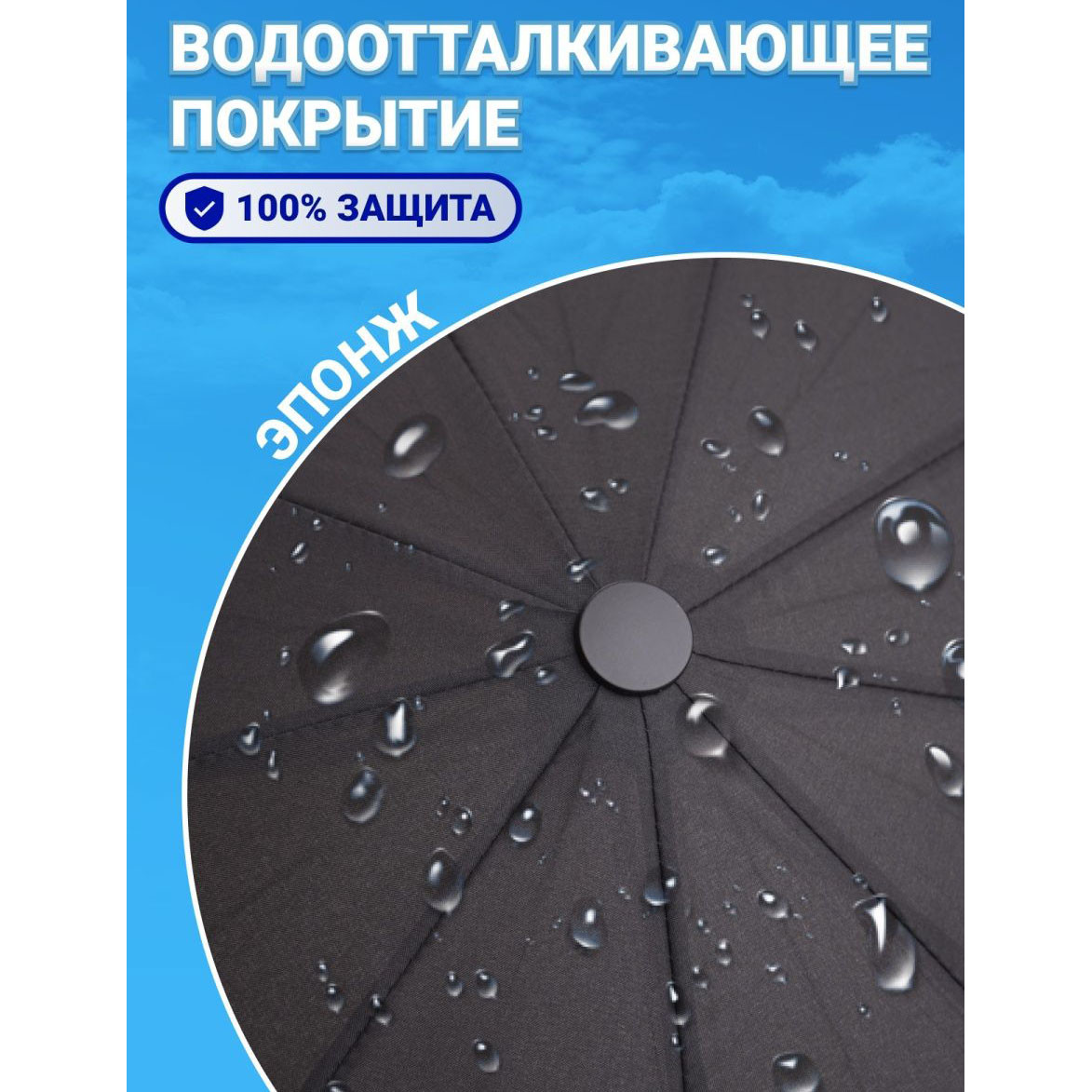 Зонтик премиум качества - Автоматический мужской укреплённый зонт с деревянной ручкой Зонтик Shop_Shop - фото 5 - id-p2132323436