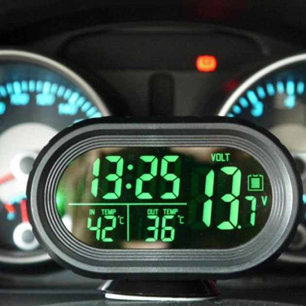 Автомобильные часы VST 7009V, Часы в автомобиль с подсветкой, Автомобильные часы на батарейках - фото 6 - id-p2132323518