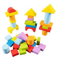 Дерев'яні кубики конструктор для дітей - 100 шт. Kruzzel (22666)