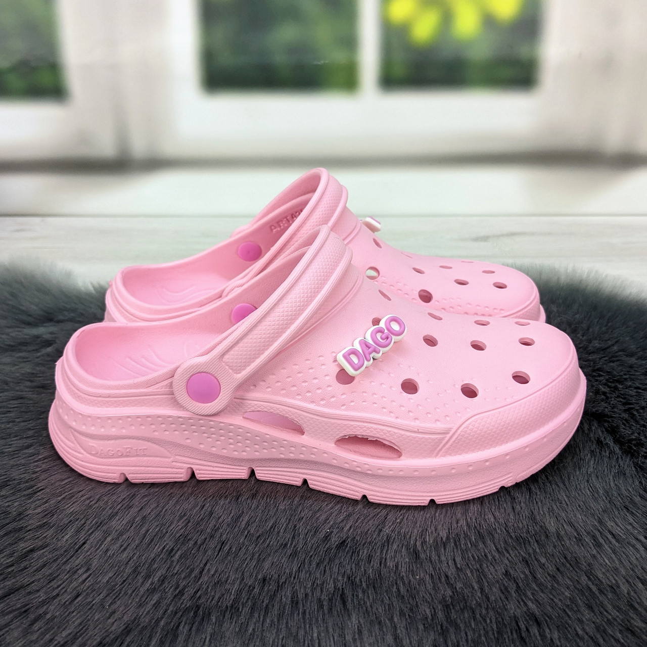 Сабо крокси жіночі піна світло-рожеві Даго Стиль 4041